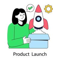 Conceptual design illustration of launch product vector