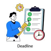 A flat design illustration of project timeline vector