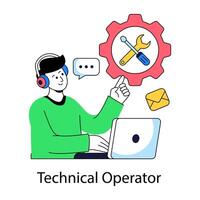 An illustration design of technical operator vector