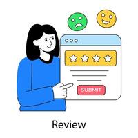 Editable illustration of customer ratings vector