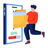design of folder download vector