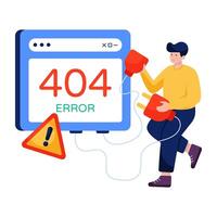 A creative of error 404 vector