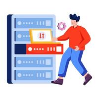 Modern design illustration of server transfer vector