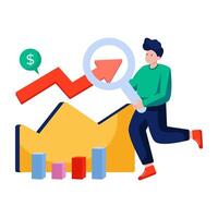 Data analysis illustration in flat design vector