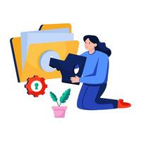 Premium download illustration of folder access vector