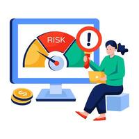 Editable design illustration of risk analysis vector