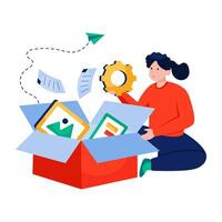 design of media box available for instant download vector