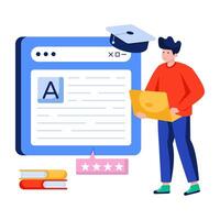 Trendy design illustration of content writing vector