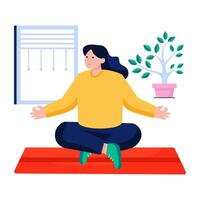 Trendy design of yoga vector