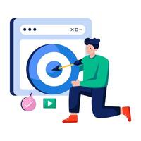An editable design illustration of target website vector