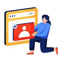 A unique illustration of add friend vector