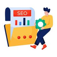 design of Seo folder vector