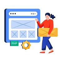 Modern design illustration of web wireframe vector