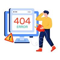 A creative design of error 404 illustration vector