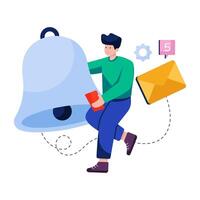 A unique design illustration of mail notification vector