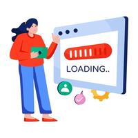 A unique design illustration of web loading vector
