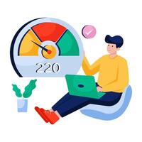 Modern design illustration of speed optimization vector
