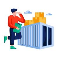 An illustration design of container vector