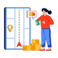 Perfect design of mobile parcel location vector