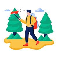 Modern design illustration of travel vlogging vector