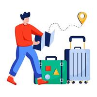 An illustration design of travel navigation vector