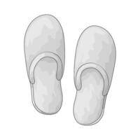 illustration of white slippers vector