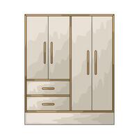 luxury wooden Wardrobe vector