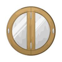old circle window vector