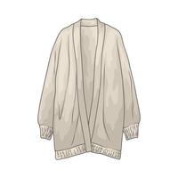Simple Beige cardigan vector
