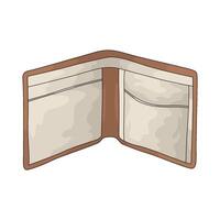 open empty wallet vector