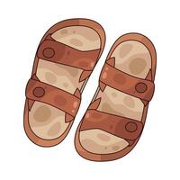 Simple sandals illustration vector