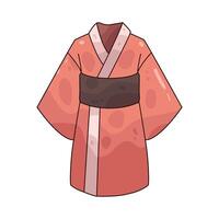 red kimono illustration vector