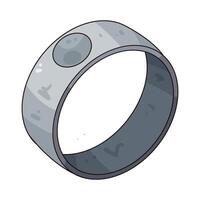 illustration of silver ring vector