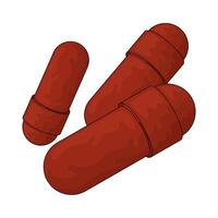 illustration of capsule medicine vector