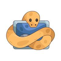 Web Python illustration vector
