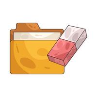 illustration of delete folders vector