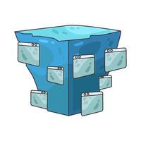 illustration of Deepweb vector