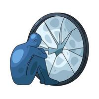 self reflection illustration vector