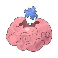 brain puzzle solution vector