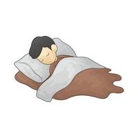 man in deep sleep vector