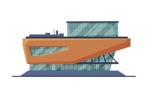 Modern Retail Store, Shopping Center Building, Urban Architecture Design Element Flat Illustration vector