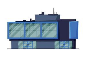 Modern Retail Store or Shopping Center Building, Urban Architecture Design Element Flat Illustration vector