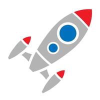 Rocket Launch flat icon. Pictogram is isolated on a white background. Trendy flat style illustration for web site design, , ads, apps, user interface. vector