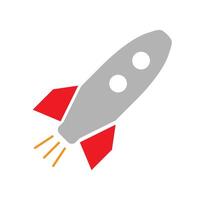 Rocket icon on background for graphic and web design. Simple sign. Internet concept symbol for website button or mobile app vector