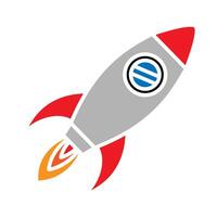 Rocket icon. colorful illustration. Pictogram is isolated on a white background. Designed for web and software interfaces. vector