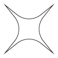 Geometric shape in the form of a star. illustration. vector