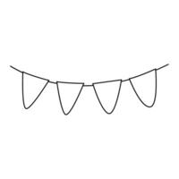 Garland icon. Outline illustration of garland icon for web vector