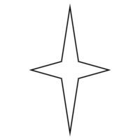 Star icon. Simple illustration of star sign for web design isolated on white background. vector
