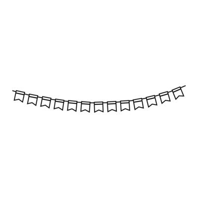 Garland icon. Outline illustration of garland icon for web.