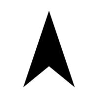Arrow icon. Style is flat symbol, black color, rounded angles, white background. vector